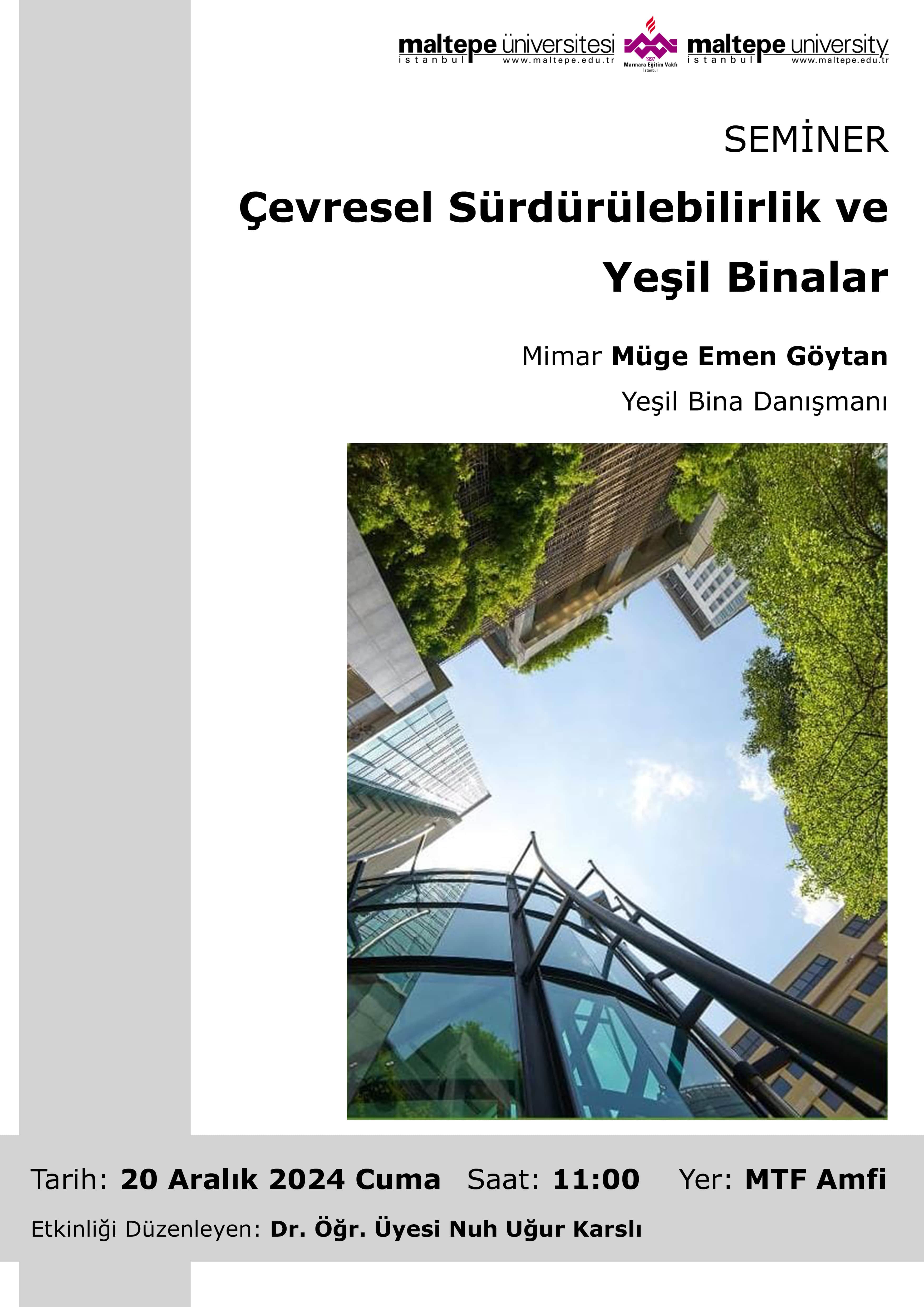 "Environmental Sustainability and Green Buildings" Seminar
